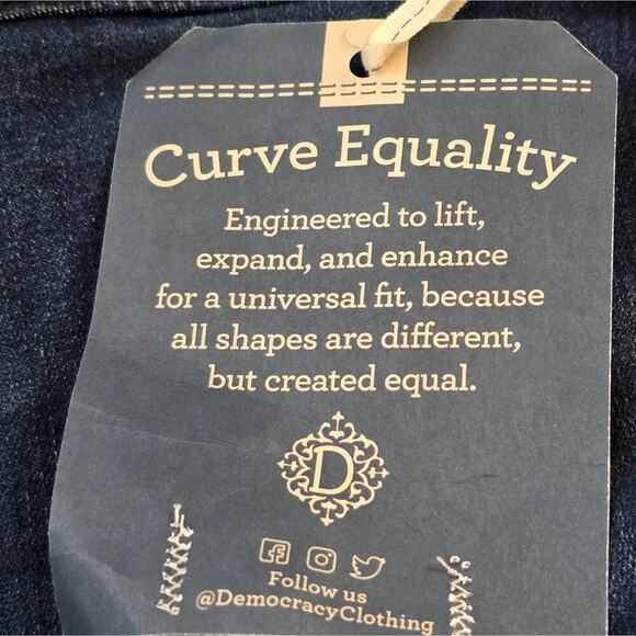 Democracy "Ab"solution® Blue Ankle Skimmer Distressed‎ Jean Plus Size 24 W New - Picture 12 of 15